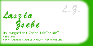 laszlo zsebe business card